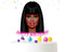 Afro Barbe Cake Topper – 8 Inch Pink Glam Birthday Cake Decoration, Doll Party Theme Supplies