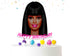Afro Barbe Cake Topper – 8 Inch Pink Glam Birthday Cake Decoration, Doll Party Theme Supplies