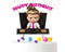 Girl Cake Topper Boss – Pink Happy Birthday Cake Decoration