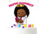 Girl Afro Cake Topper Boss – Pink Happy Birthday Topper, Girl Party Decoration