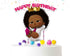 Girl Afro Cake Topper Boss – Pink Happy Birthday Topper, Girl Party Decoration
