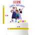 Happy Birthday Mexican Girls Cake Topper – Cardstock Cake Decoration