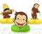 Honeycomb Centerpieces Curious Monkey – 5 Pack Table Decorations, Monkey Birthday Party Decorations