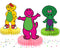 Honeycomb Centerpieces Pink Dino & Friends – Set of 5 Dinosaur Table Decorations