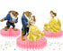 Honeycomb Table Centerpieces Beauty Beast – Set of 5 Princess Belle & Beast Table Decorations