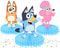 Party Honeycomb Centerpieces Blue Dog – 5 Pcs Birthday & Baby Shower Decor