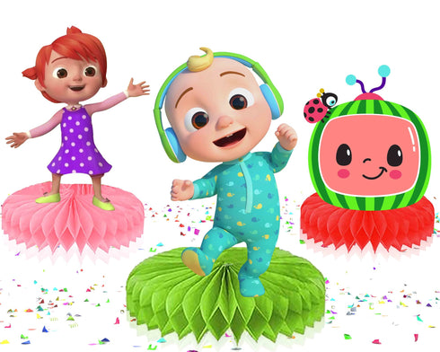 Honeycomb Table Centerpieces Baby Melon - 5 PCS Party Table Decor