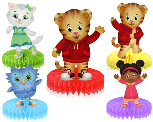 Honeycomb Centerpieces Little Tiger – 5 Characters Table Decorations