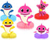 Honeycomb Centerpieces Kids Shark – Table Decorations Set – 5 Cute Kids Shark Cardstock Figures