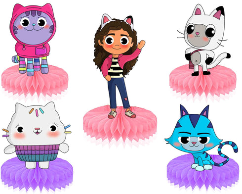 Honeycomb Table Centerpieces Gabby– 6 Inch Party Centerpieces for Girls Birthday Decorations