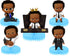 Afro Boss Honeycomb Table Centerpieces – 5 PCS Birthday Party Decorations