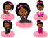 Girl Afro Honeycomb Centerpieces Boss – 5 PCS Pink Table Decorations, Girl Boss Party Supplies