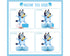 Party Honeycomb Centerpieces Blue Dog – 5 Pcs Birthday & Baby Shower Decor