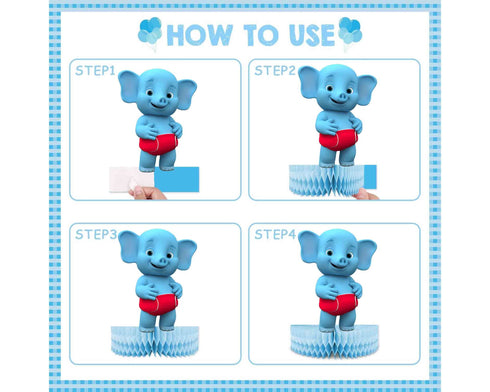 Honeycomb Table Centerpieces Baby Melon - 5 PCS Party Table Decor