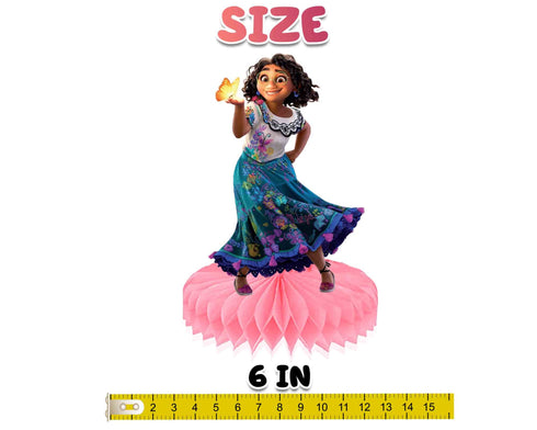 Honeycomb Centerpieces Mexican Girls – 5 Pcs Table Decorations Party Supplies