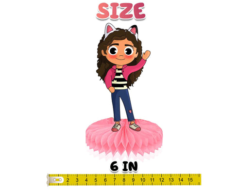 Honeycomb Table Centerpieces Gabby– 6 Inch Party Centerpieces for Girls Birthday Decorations