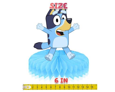 Party Honeycomb Centerpieces Blue Dog – 5 Pcs Birthday & Baby Shower Decor