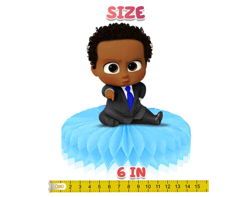 Afro Boss Honeycomb Table Centerpieces – 5 PCS Birthday Party Decorations