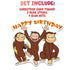 Cake Topper Curious Monkey – Happy Birthday Cake Decoration, Monkey Theme Party Topper