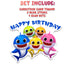 Cake Topper Kids Shark – Happy Birthday Topper with Sticks