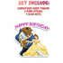 Cake Topper Beauty Beast – Belle & Beast Cardstock Topper with “Happy Birthday”