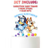 Cake Topper Blue Dog – Happy Birthday Decoration with Characters – Blue Dog and Bingo Party Cake Pick for Kids