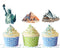 Landmarks Cupcake Toppers - Set of 10 | World Monuments Party Decorations | Travel-Themed Toppers (Copy)