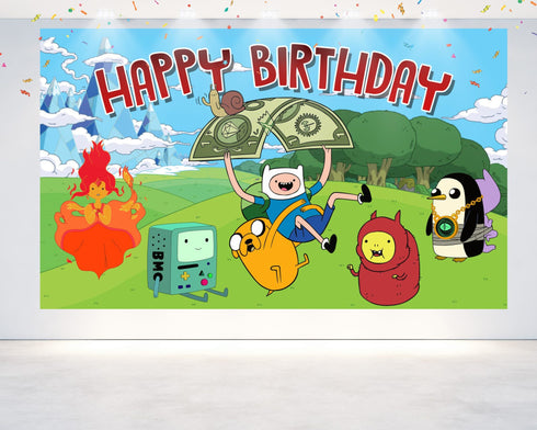 Party Backdrop Adventure - 5x3 FT and 7x5 FT for Birthdays and Celebrations