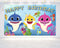 Cartoon Birthday Backdrop Shark - 5x3 FT and 7x5 FT Party Decoration