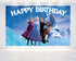 Birthday Backdrop Elsa - 5x3 FT and 7x5 FT, Anna Elsa Olaf Party Background