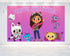 Birthday Banner Gabby Backdrop Pink - 5x3 FT and 7x5 FT Happy Birthday Party Background