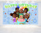 Afro Birthday Backdrop Baby Melon – 5x3 FT and 7x5 FT Party Banner, African American Baby Melon Theme, JJ Family Backdrop