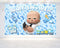 Cartoon Baby Shower Boss Backdrop - 5x3 FT and 7x5 FT Party Decoration