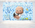 Cartoon Baby Shower Boss Backdrop - 5x3 FT and 7x5 FT Party Decoration