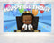 Afro Cartoon Boss Birthday Backdrop - 5x3 FT and 7x5 FT Party Decoration