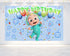 JJ Melon Birthday Backdrop Baby Melon – 5x3 and 7x5 FT Party Banner, JJ Green Pajamas Backdrop
