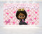 Afro Girl The Boss Cartoon Birthday Backdrop - 5x3 FT and 7x5 FT Pink Party Decoration