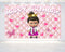 Girl Cartoon Birthday Backdrop The Boss - 5x3 FT and 7x5 FT Pink Party Decoration