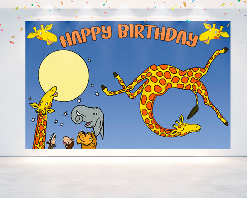 Giraffes Can't Dance Birthday Backdrop – 5x3 ft and 7x5 ft Jungle Party Decoration