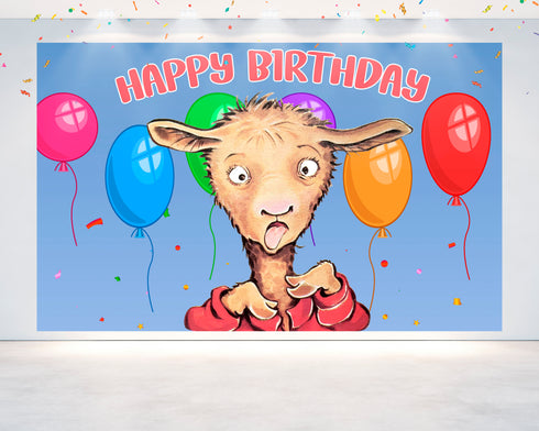 Llama Llama Red Pajama Birthday Backdrop – 5x3 ft and 7x5 ft Party Decoration Banner