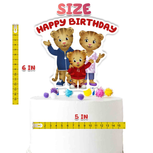 Cake Topper Little Tiger – Cardstock Birthday Cake Decoration, Happy Birthday Topper