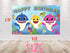 Cartoon Birthday Backdrop Shark - 5x3 FT and 7x5 FT Party Decoration