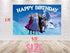 Birthday Backdrop Elsa - 5x3 FT and 7x5 FT, Anna Elsa Olaf Party Background