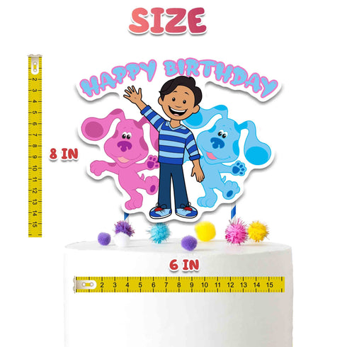 Cake Topper Blue Clue Dogs – Blue, Magenta & Josh Birthday Topper