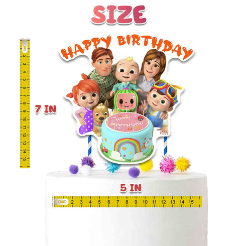 Cake Topper Family Set Baby Melon - Happy Birthday Cake Decoration