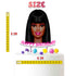 Afro Barbe Cake Topper – 8 Inch Pink Glam Birthday Cake Decoration, Doll Party Theme Supplies