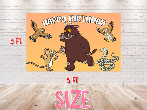 The Gruffalo Birthday Backdrop - Party Decoration (5x3 ft and 7x5 ft) Banner