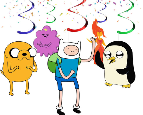 Hanging Swirl Decorations Adventure - 10 Character Cutouts