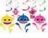 Hanging Swirls Kids Shark – 10 Pcs Kids Shark Ceiling Swirls Decorations