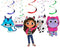 Swirl Decorations Gabby - Hanging Ceiling Streamers with Characters, Birthday Party Swirls for Girls